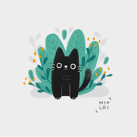 Jiji, the black cat on Behance