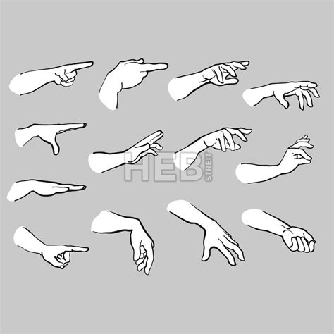 Set of Hands Pointing – instant download | Drawings, Hand drawing ...