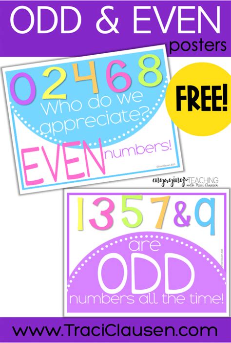 Free Odd and Even Posters