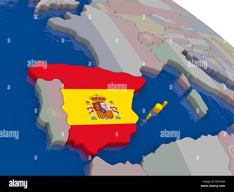 Spain map political flags hi-res stock photography and images - Alamy