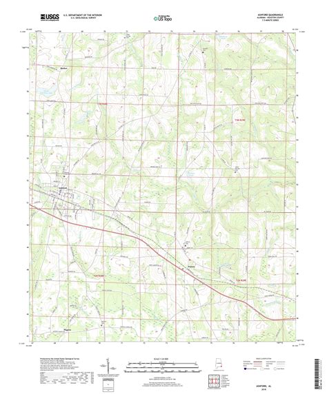 MyTopo Ashford, Alabama USGS Quad Topo Map