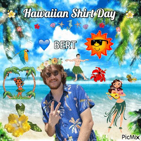 hawaiian shirt day bert - Free animated GIF - PicMix