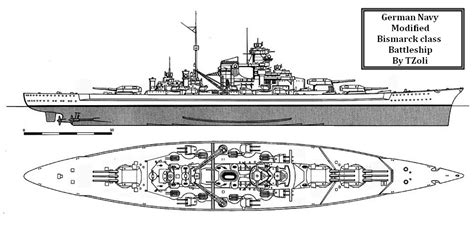 Modified Bismarck class Battleship by Tzoli on DeviantArt