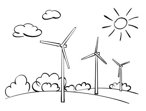 Wind Turbine Sketch Images – Browse 2,319 Stock Photos, Vectors, and ...