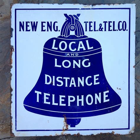 New England Local & Long Distance Antique Telephone Porcelain 2-sided ...