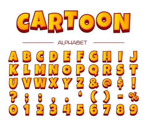 Premium Vector | Cartoon alphabet. Vector font.