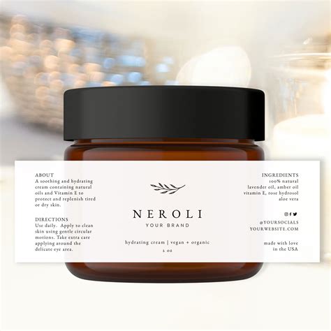 Cosmetic Label Templates