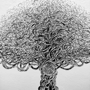 Ink Drawing Surreal Tree Landscape Tiny Trees Painted Grafics Homedecor Walldecor Originalart ...