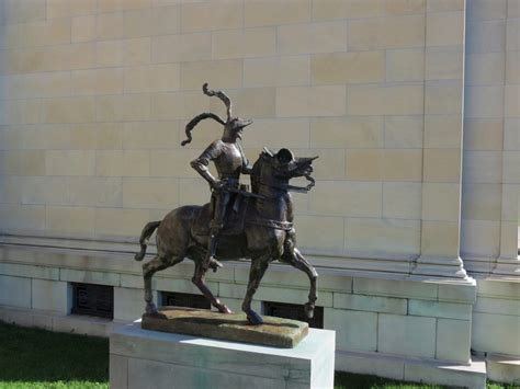 Equestrian statue of Francisco Pizarro in NY Buffalo US