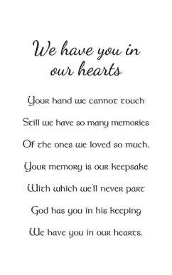 10 Most Popular In Memoriam Card Verses and Poems - Memorial Printers ...