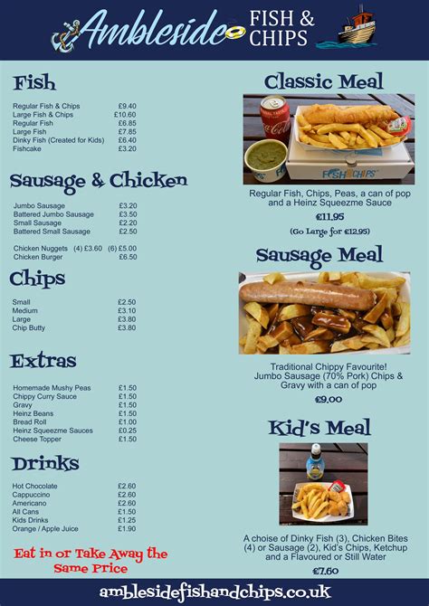 Menu - Ambleside Fish & Chips