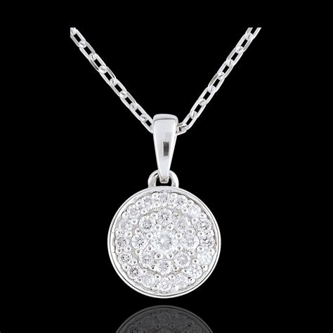 Collier Ma Constellation or blanc 9 carats - 0.163 carat : bijoux Edenly