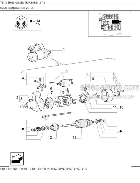 New Holland TS110 Master Illustrated Parts List Manual Book Emissionised Tractor