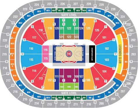 Detroit Pistons Seating Chart - In Play! magazine