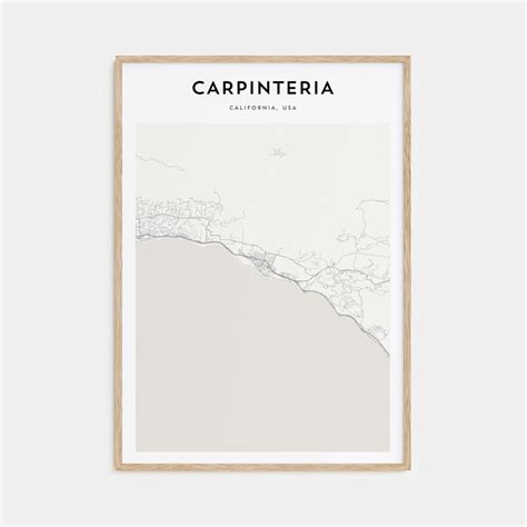 Carpinteria Map Poster, Carpinteria Map Print, Carpinteria Personalized Map Art, Carpinteria ...