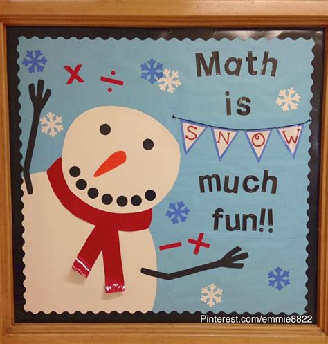 Snowman Winter Bulletin Board I made!! Original Pin @Emily Kester ...