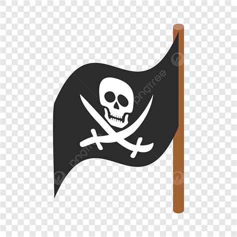 Pirate Flag Vector Hd PNG Images, Pirate Flag Isometric Icon, Flag Icons, Pirate Icons ...