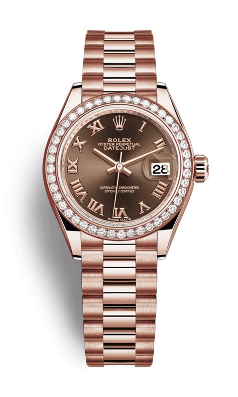 Rolex Lady-Datejust Rose Gold & Diamond 28mm Watch 279135RBR-0016 buy ...