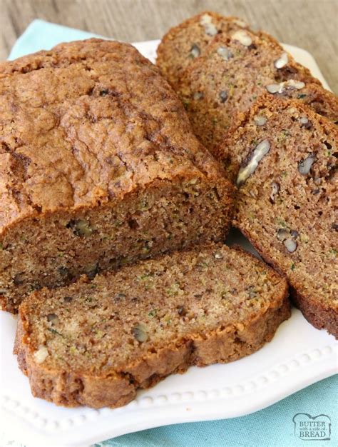 Easy & Moist Zucchini Bread Recipe - Butter with a Side of Bread