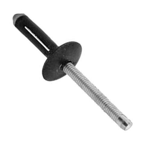 1/4" Diameter x 3/16"-3/8" Grip Black Aluminum Split Type Rivet | K.L. Jack