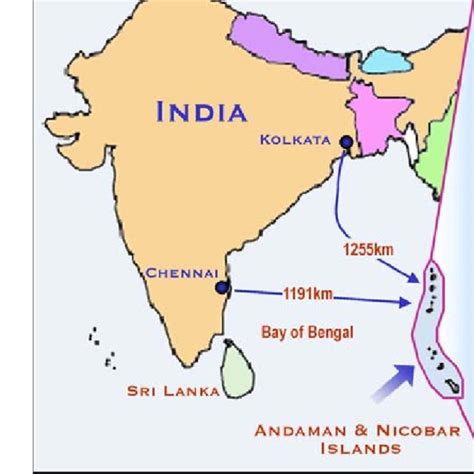 Map of Andaman Nicobar Islands, India, showing sampled area (arrow ...