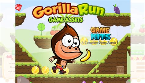 Gorilla Run Platformer Game Assets | GameDev Market