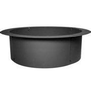 Titan Great Outdoors 33" Diameter Steel Fire Pit Liner Ring Heavy Duty DIY In-Ground Outdoor ...