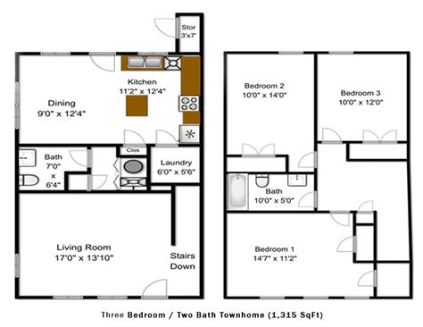 Floorplans - Pointe North Apartments