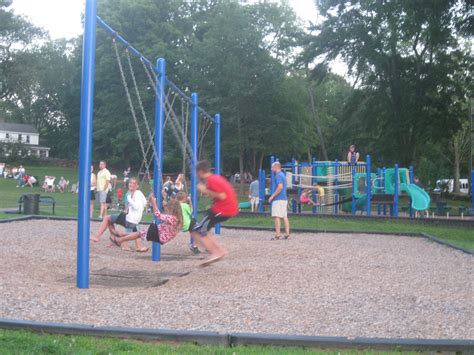 Enjoyable times on the swings listening to live music at Patriots Park | Park, Park slide, Live ...