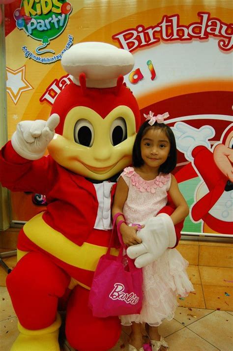 jollibee mascot with the birthday girl (for every filipino child, it is ...