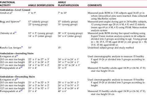 Ankle Joint Range Of Motion