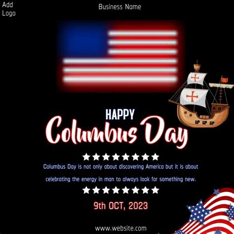 happy columbus day,columbus day greetings (1) Template | PosterMyWall