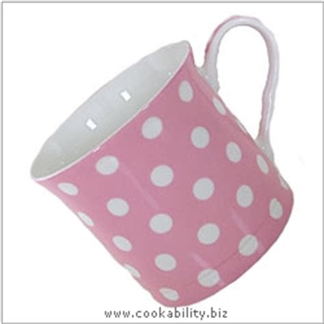 Cookability - Fine Bone China Pastel Pink Polka Dot Mug S0049MUG,