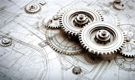 Premium AI Image | Gears design sketch mechanical engineering design ...