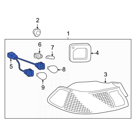 Toyota OE 81675AA020 - Rear Tail Light Wiring Harness