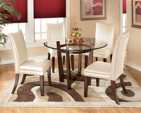 Signature Design by Ashley Charrell 5 Piece Round Dining Table Set with ...
