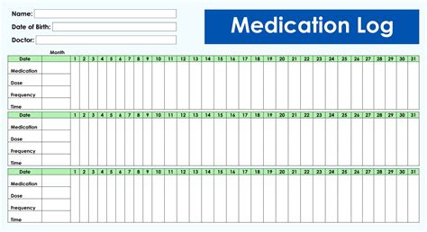 Medication Log Sheets - 10 Free PDF Printables | Printablee