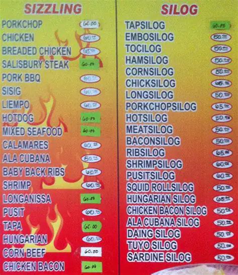 D'Sizzling Menu, Menu for D'Sizzling, Sampaloc, Manila - Zomato Philippines