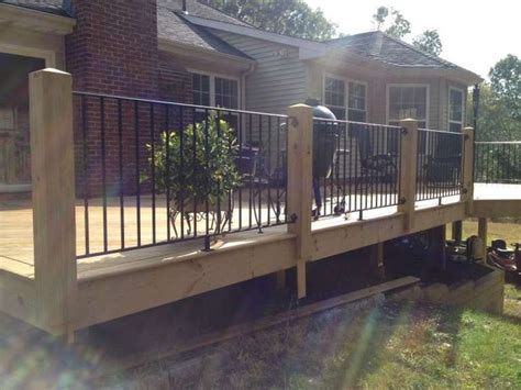 11+ Gorgeous Wood And Wrought Iron Deck Railing Photos | Deck railing ...