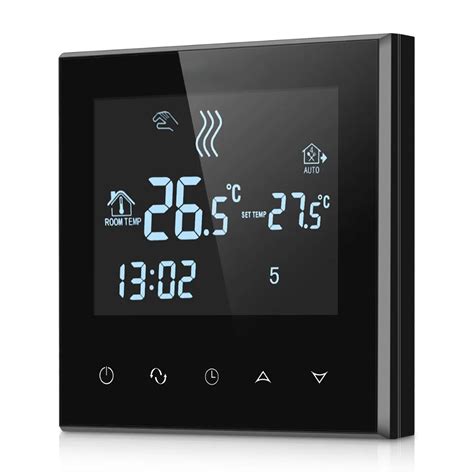 Large LCD Touch Screen Thermostat Temperature Controller Blue Backlight ...