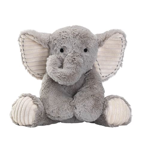 Lambs & Ivy Jungle Safari Gray Plush Elephant Stuffed Animal Toy - Jett ...
