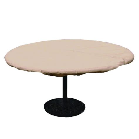 Hearth & Garden Polyester Standard Round Patio Table Cover with PVC Coating-SF40243 - The Home Depot