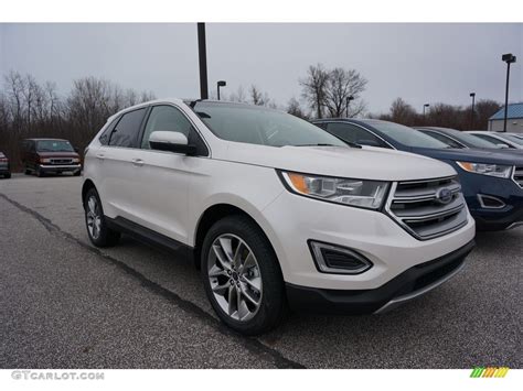 2017 White Platinum Metallic Ford Edge Titanium AWD #119135532 | GTCarLot.com - Car Color Galleries