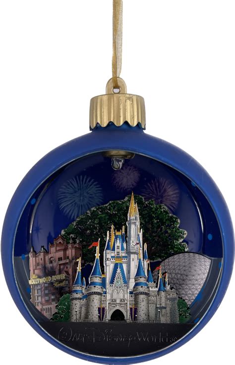 Disney Globe Ornament - Four Parks with Fireworks - Light Up