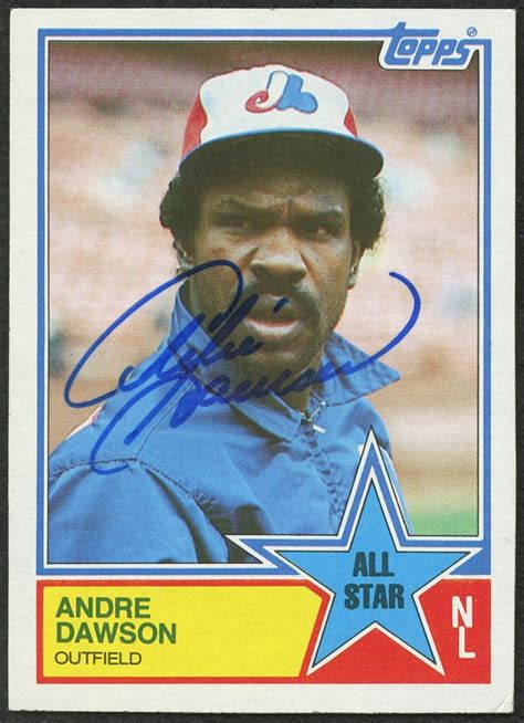 Andre Dawson Signed 1983 Topps #402 All Star (Autograph Reference COA ...