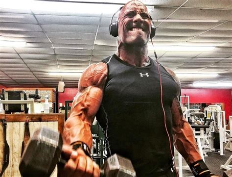 Dwayne Johnson In Gym