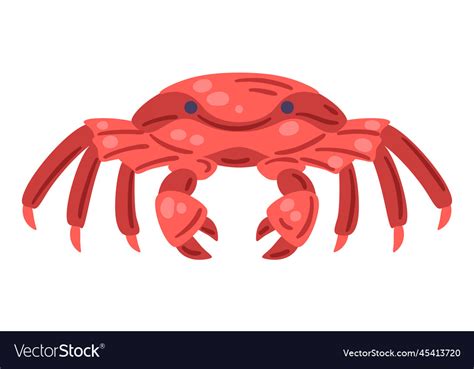 Of crab natural icon marine cute Royalty Free Vector Image