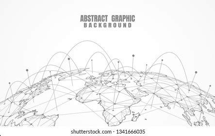 Similar Images, Stock Photos & Vectors of Global network connection. World map point and line ...