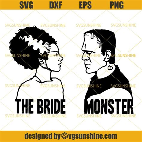 The Monster Frankenstein SVG, The Bride Of Frankenstein SVG PNG DXF EPS - Sunshine