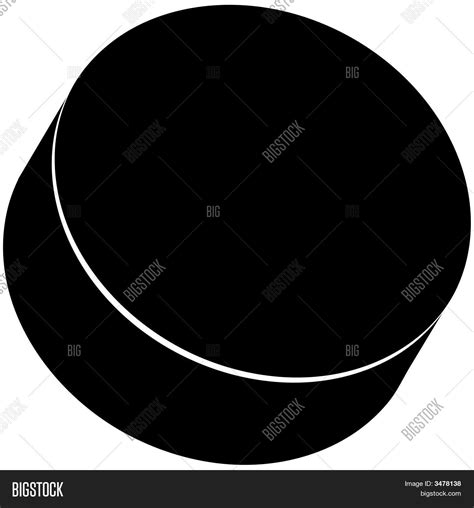 Hockey Puck Black Vector & Photo (Free Trial) | Bigstock